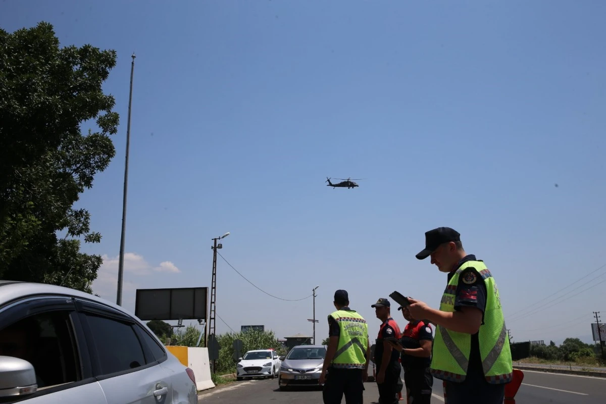 Aydın'da hava destekli trafik denetimi
