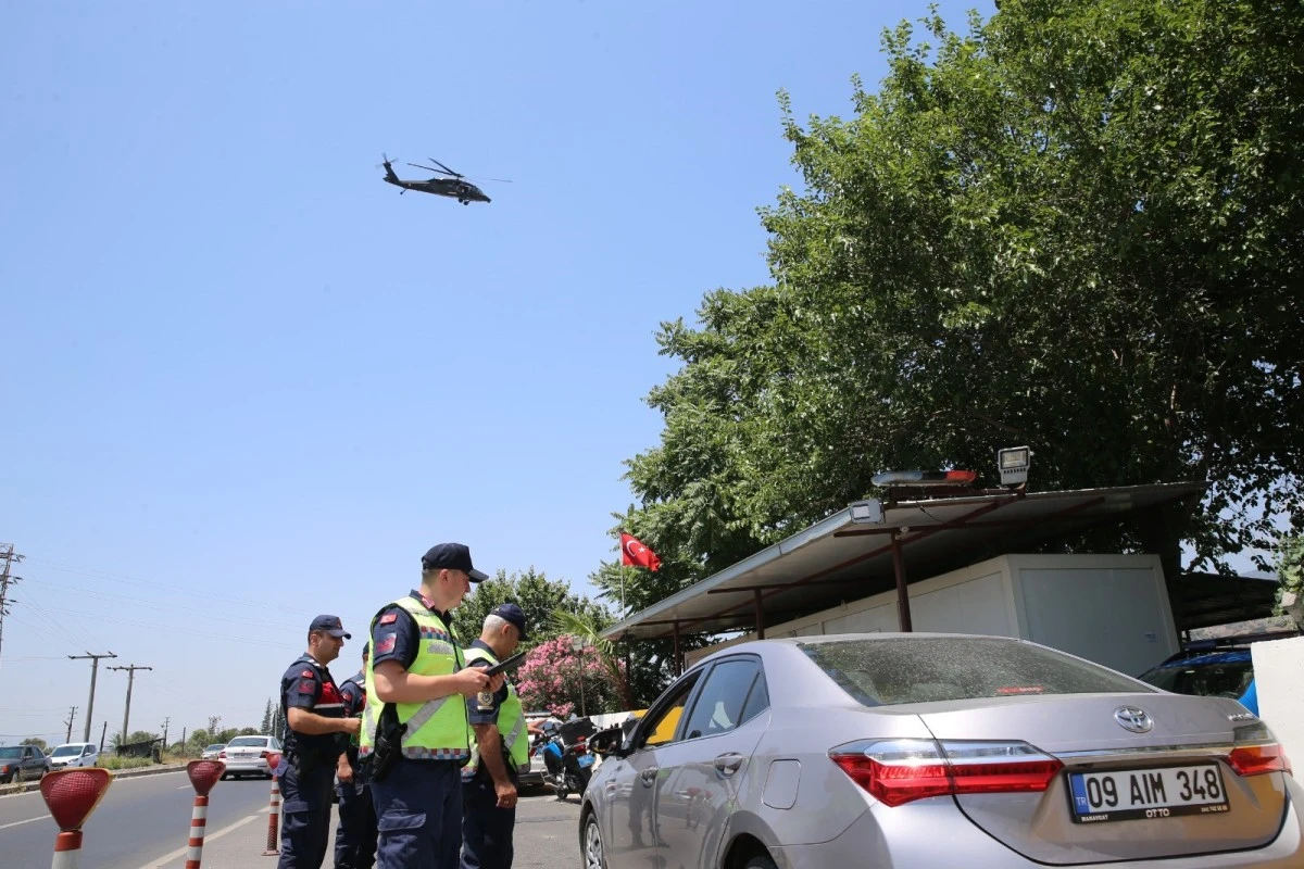 Aydın'da hava destekli trafik denetimi