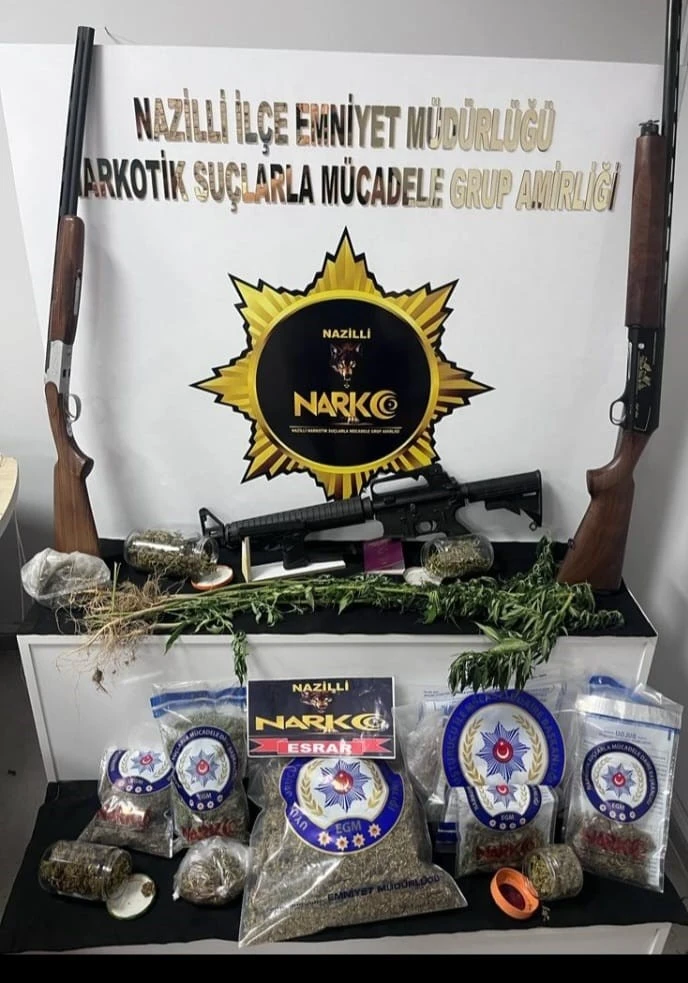 Nazilli'de 7 adrese uyuşturucu operasyonu: 2 gözaltı