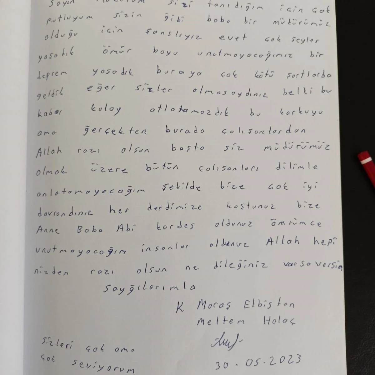Aydın’da depremzedelerin bıraktığı notlar duygulandırdı