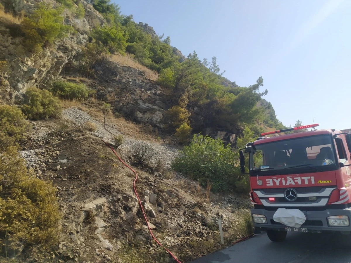 Söke'deki yangında itfaiye ekipleri alevlerle mücadele etti