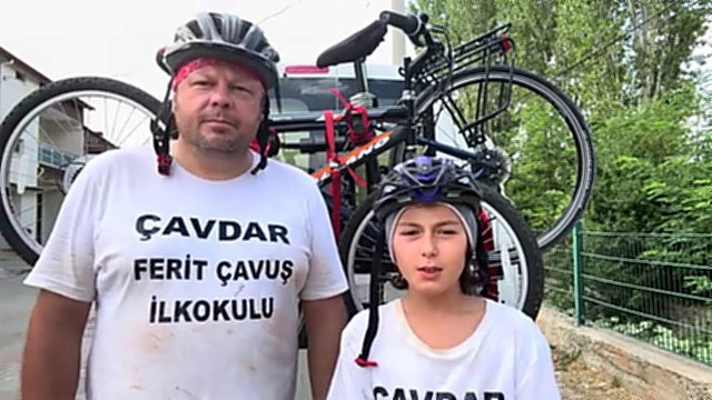 Sökeli baba-oğul, Ege'den Hatay'a bisikletle yardım köprüsü kurdu