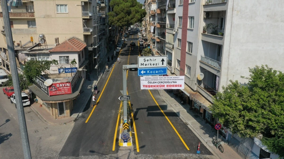 Aydın Büyükşehir Belediyesi İncirliova Türkan Saylan Caddesi'ni yeniledi