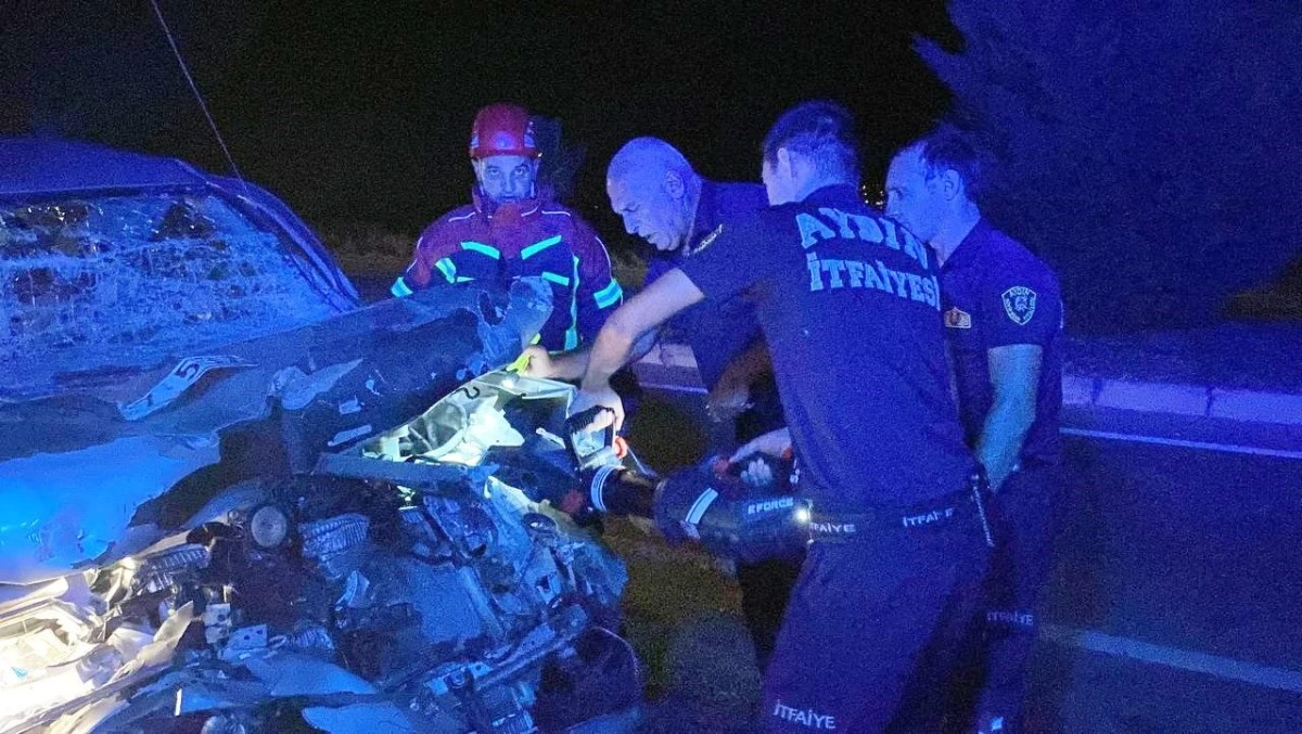 Kontrolden çıkan araç kamyona arkadan çarptı