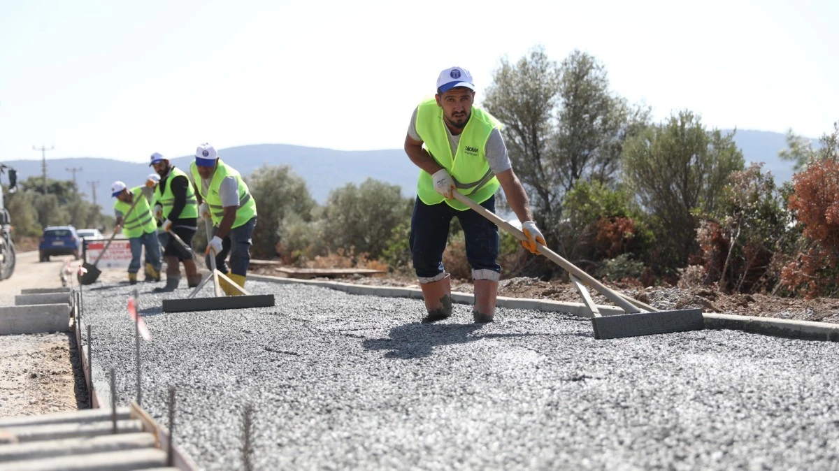Didim’de 63,5 kilometrelik bisiklet yolu çalışmaları hızla devam ediyor