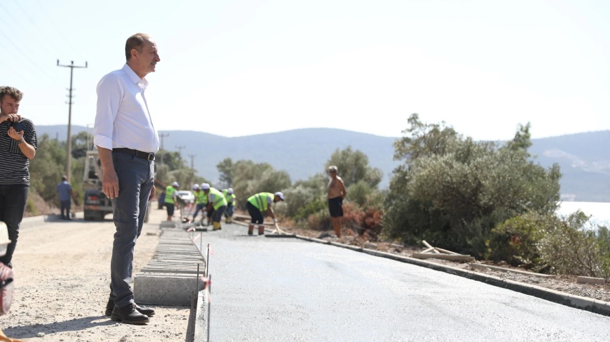 Didim’de 63,5 kilometrelik bisiklet yolu çalışmaları hızla devam ediyor