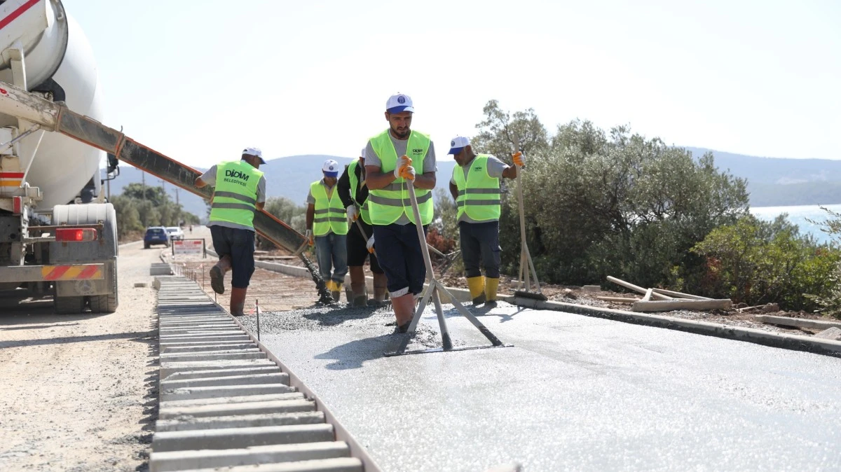 Didim’de 63,5 kilometrelik bisiklet yolu çalışmaları hızla devam ediyor