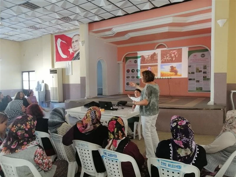 Sökeli kadınlara organik tarım eğitimi verildi