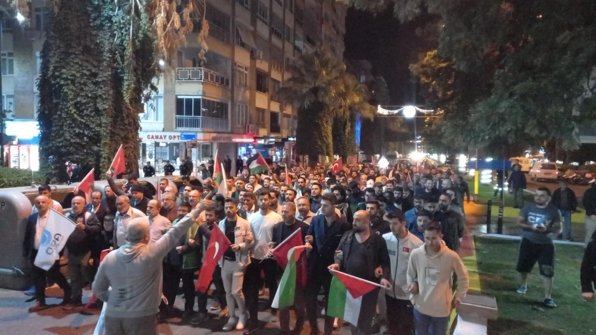 Aydın’da İsrail’i protesto yürüyüşü düzenlendi