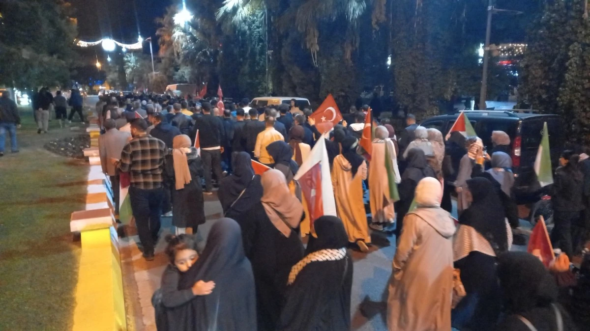 Aydın’da İsrail’i protesto yürüyüşü düzenlendi