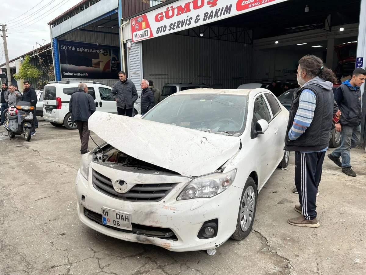 Otomobilin LPG tankı bomba gibi patladı