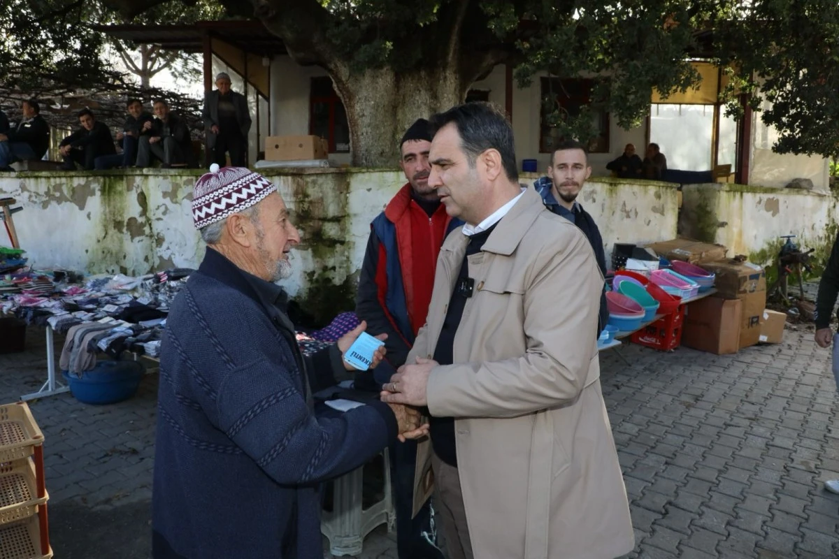 Akkentli, Çavdar Mahallesi'nde cuma namazı çıkışında bir proje açıkladı