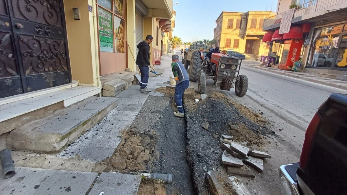 Germencik’te yol yapım çalışmaları sürüyor