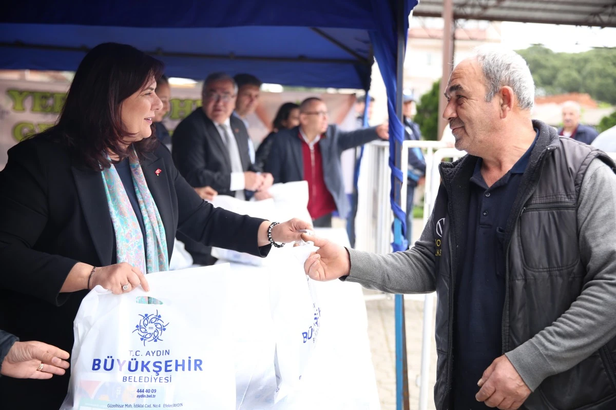 Başkan Çerçioğlu, Sultanhisar ve Atça'da yerel fide dağıttı