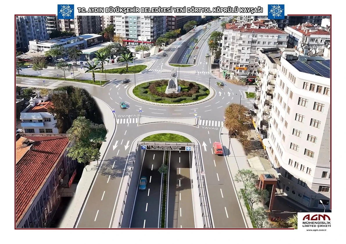 ÇERÇİOĞLU’NUN YENİ DÖRTYOL PROJESİ TAMAMLANDI AYDIN TRAFİĞİNE KÖKLÜ ÇÖZÜM: YENİ DÖRTYOLA KÖPRÜLÜ KAVŞAK PROJESİ BAŞLIYOR
