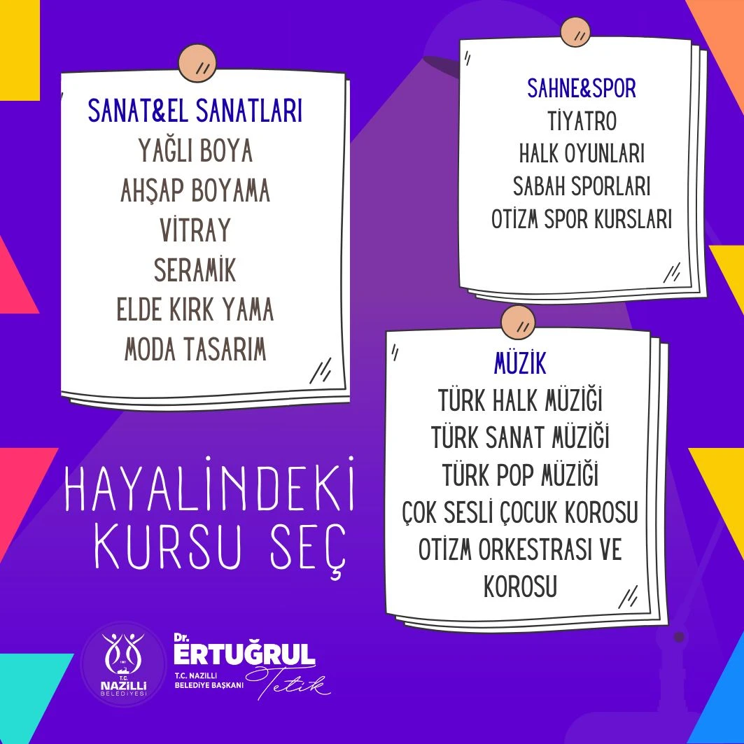 Nazilli Belediyesi’nden 14 branşta ücretsiz kurs