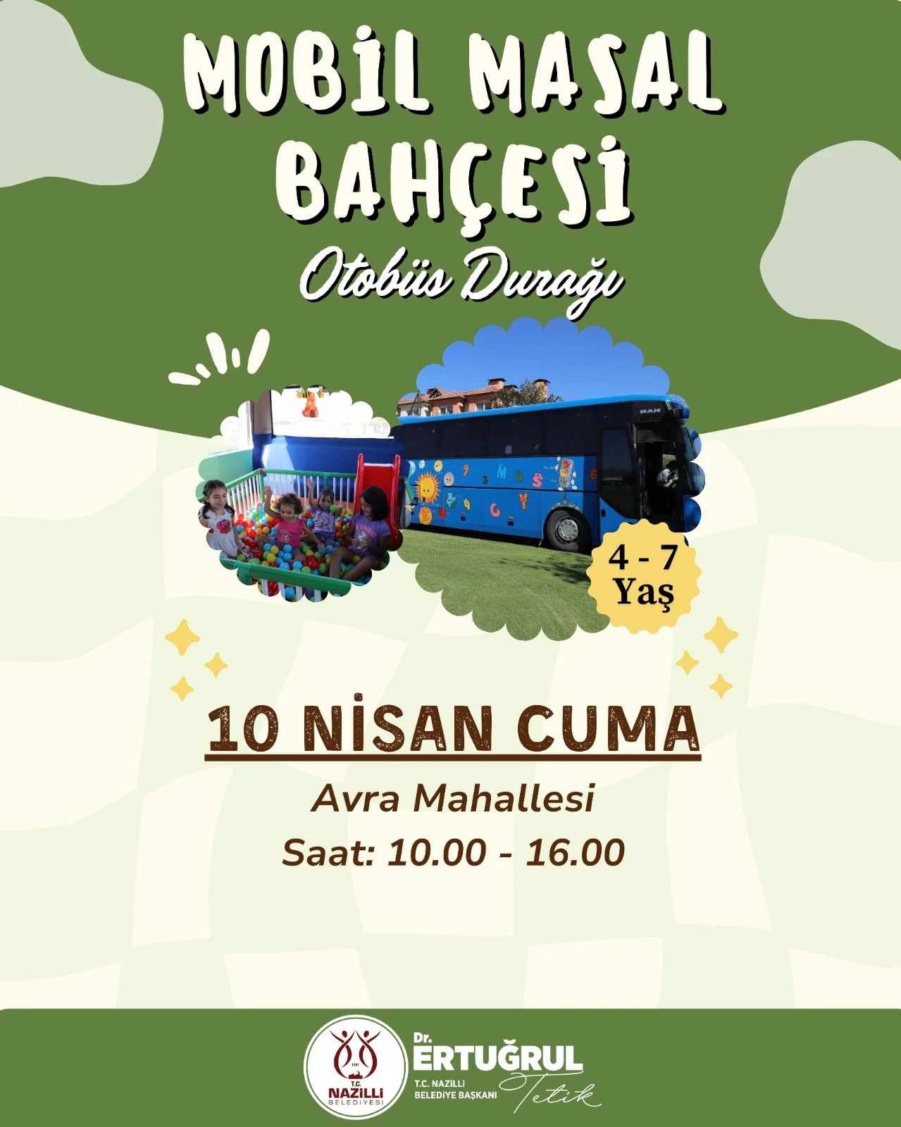 Nazilli’de çocuklara özel Mobil Oyun Otobüsü mahalle mahalle geziyor