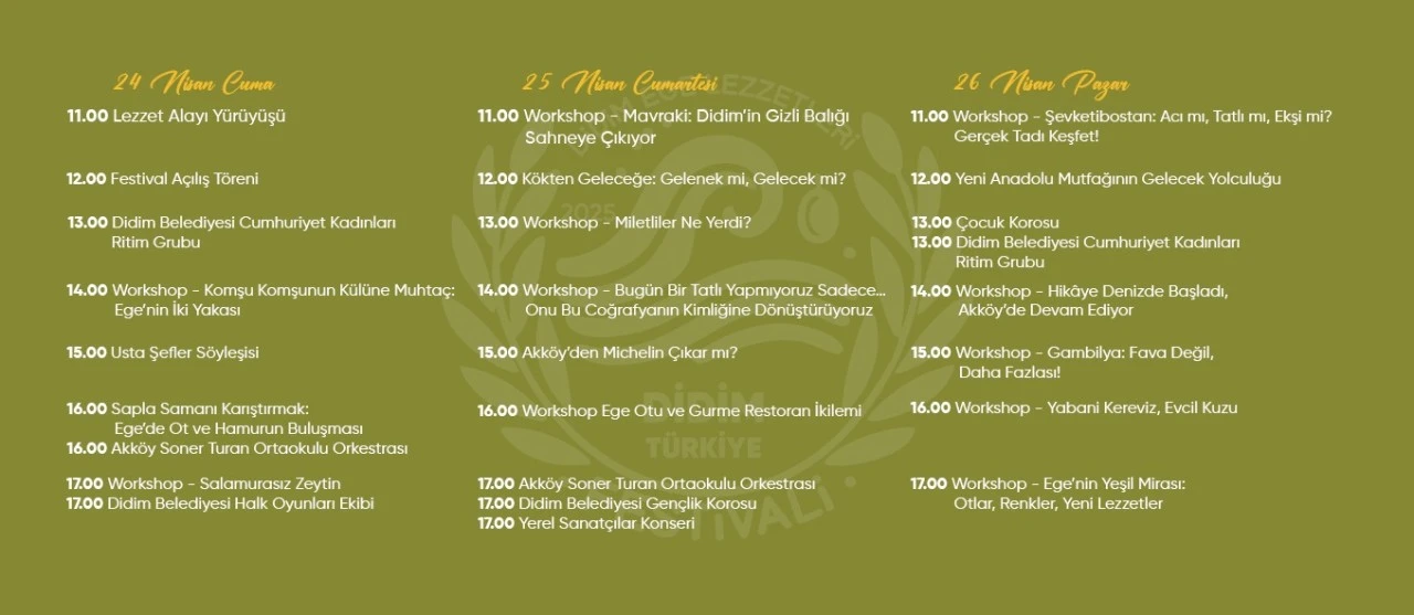 DİDİM’DE EGE LEZZETLERİ FESTİVALİ İÇİN GERİ SAYIM BAŞLADI