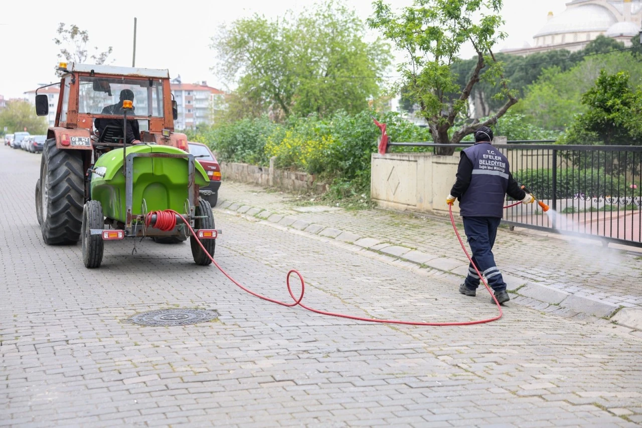 EFELER BELEDİYESİ HALK SAĞLIĞI VE KENT ESTETİĞİ İÇİN ÇALIŞMALARINI SÜRDÜRÜYOR