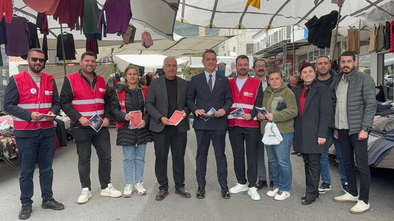 CHP KOÇARLI’DA SAHAYA İNDİ: SEÇİM STARTI PAZAR YERİNDEN VERİLDİ