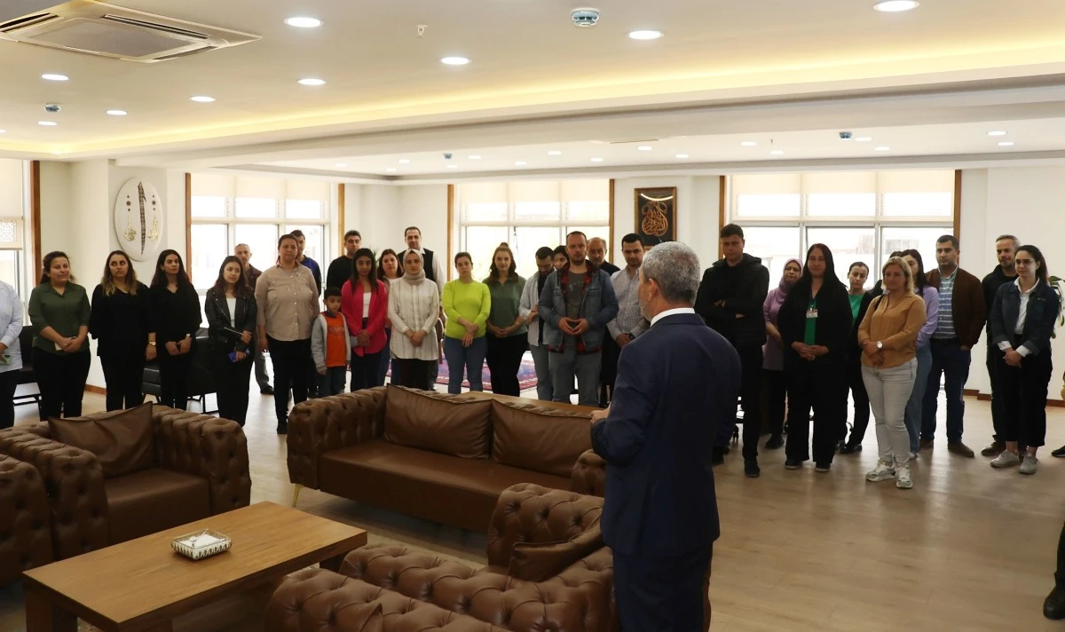 Başkan Kaplan, belediye personeli ile bayramlaştı