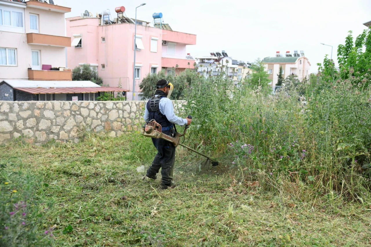 Didim Belediyesi’nden Okullarda Ot Biçme ve Çevre Düzenleme Çalışması