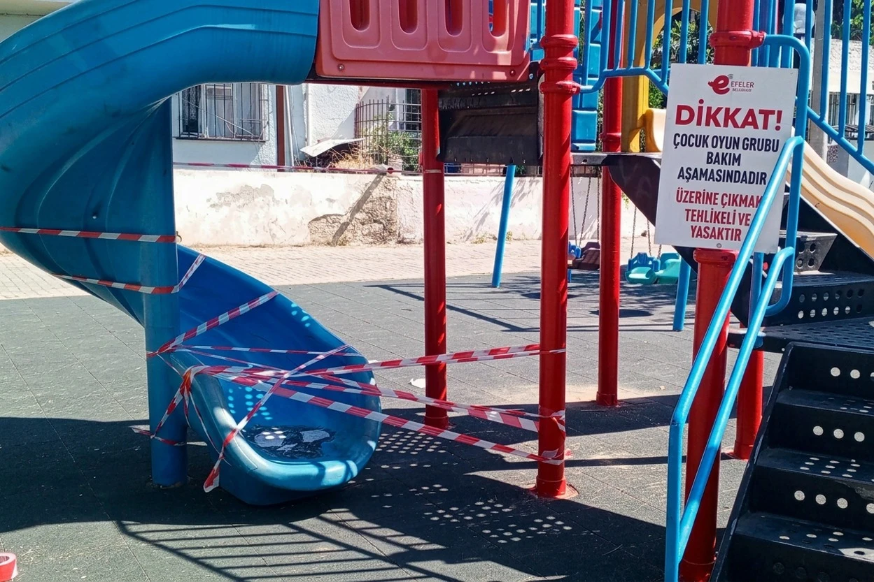 EFELER BELEDİYESİ’NDEN PARK VANDALLIĞINA HIZLI MÜDAHALE