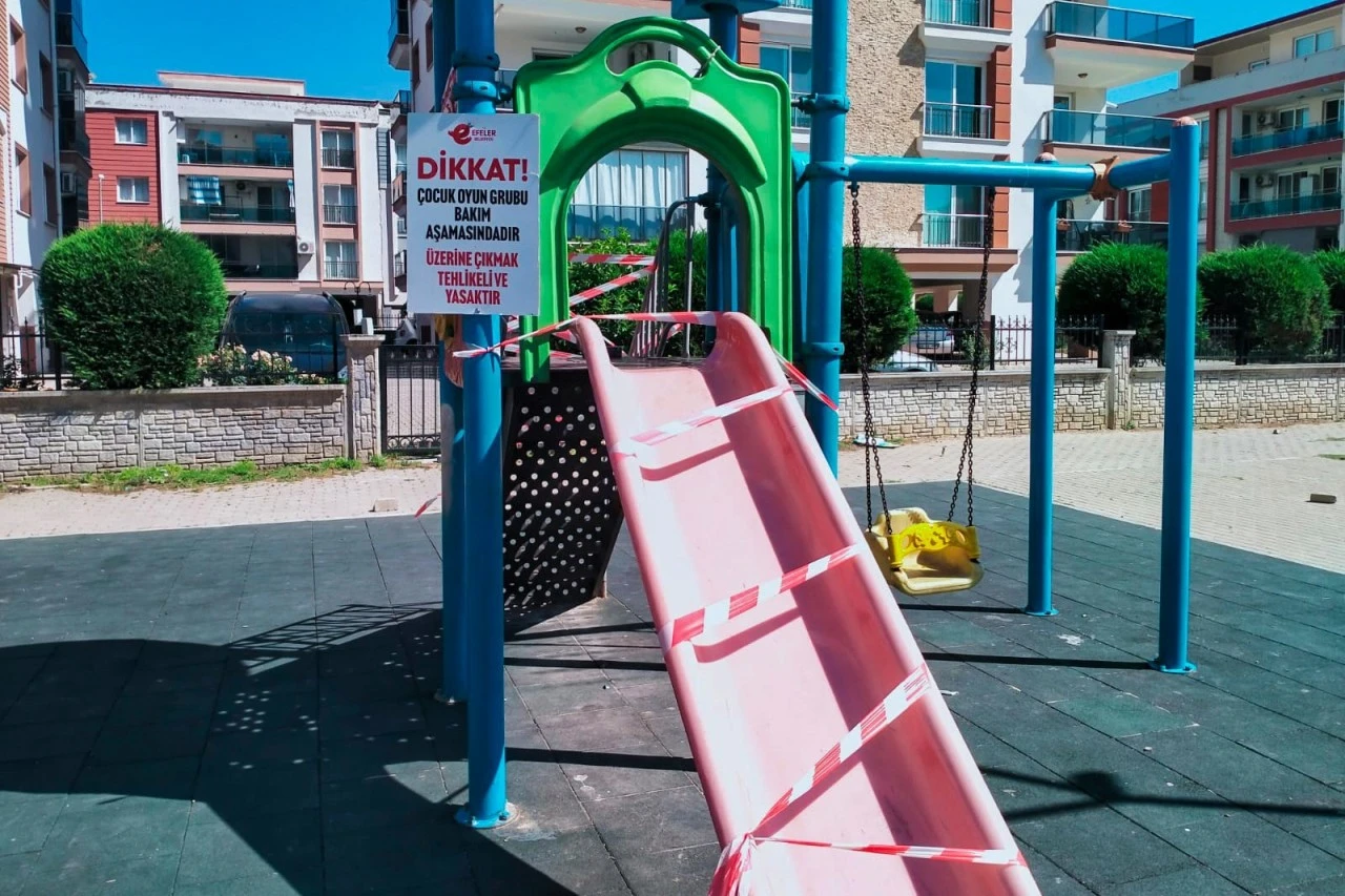 EFELER BELEDİYESİ’NDEN PARK VANDALLIĞINA HIZLI MÜDAHALE
