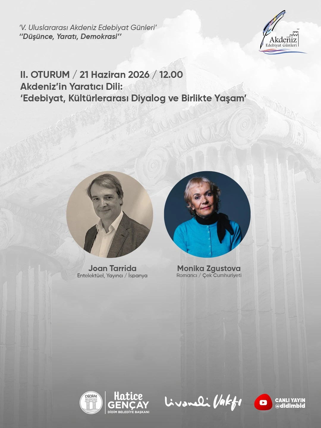 DİDYMA V. ULUSLARARASI AKDENİZ EDEBİYAT GÜNLERİ BAŞLIYOR