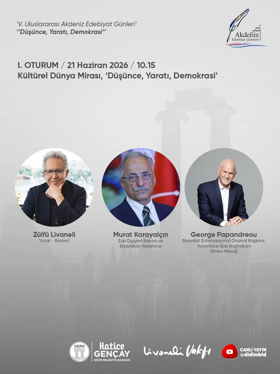 DİDYMA V. ULUSLARARASI AKDENİZ EDEBİYAT GÜNLERİ BAŞLIYOR
