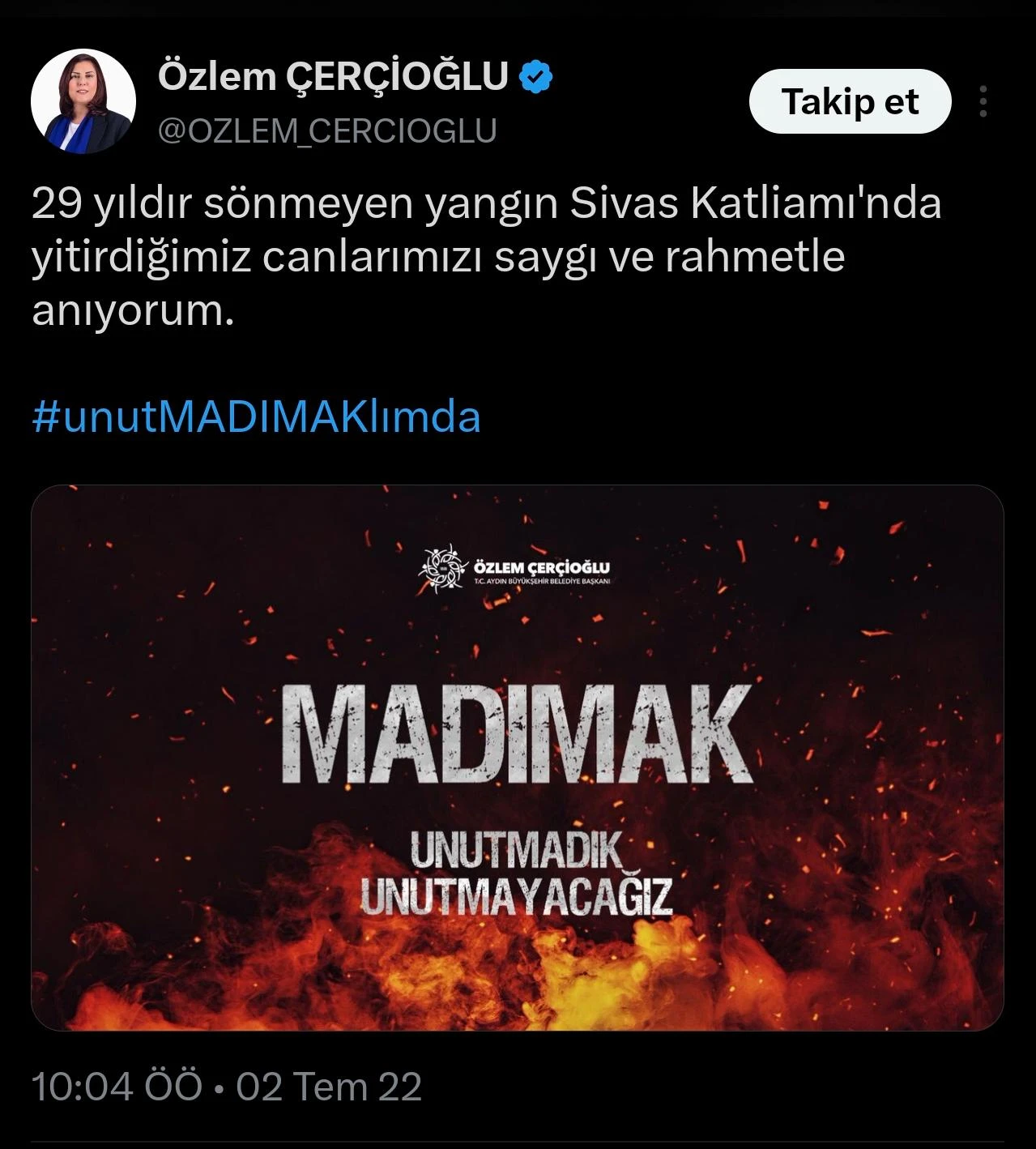 AK PARTİ’YE GEÇEN ÖZLEM ÇERÇİOĞLU MADIMAK İÇİN KAFASINI KUMA GÖMDÜ