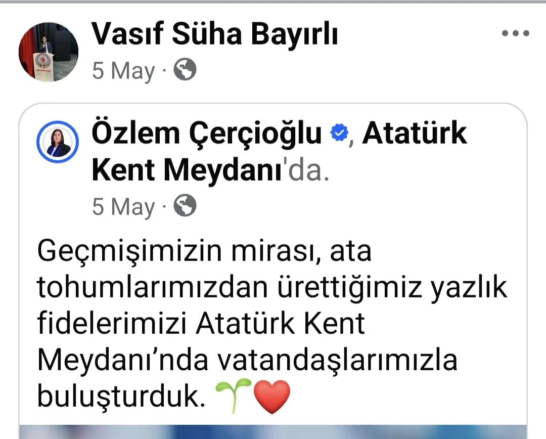 CHP'li olduğunu iddia eden Süha Bayırlı'nın, Ak Parili Başkan hayranlığı dikkat çekti