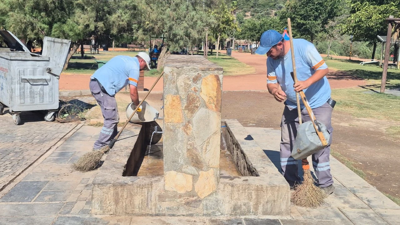 KUŞADASI BELEDİYESİ'NDEN ADAGÖL MESİRE ALANINA YAZ BAKIMI