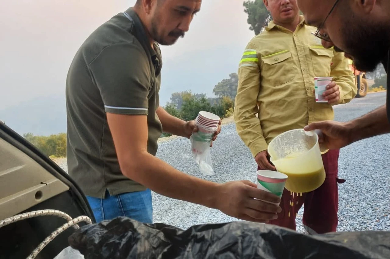 Çine'de yangınla mücadeleye tam destek