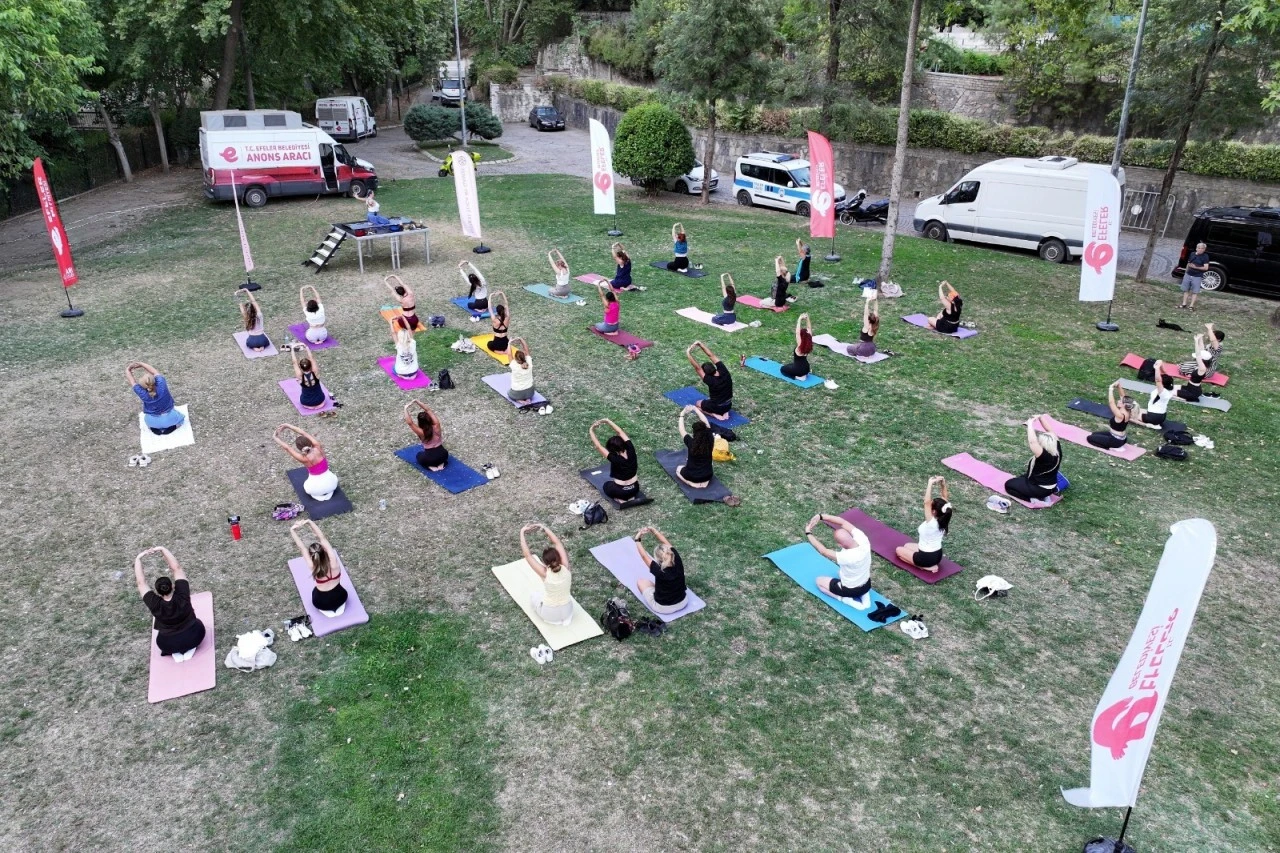 Efeler'den Pınarbaşı'nda yoga ve pilates buluşması