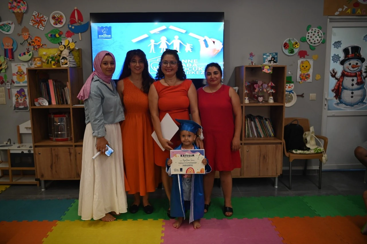 Anne Baba Çocuk Merkezi’nde minikler mezuniyet heyecanı yaşadı