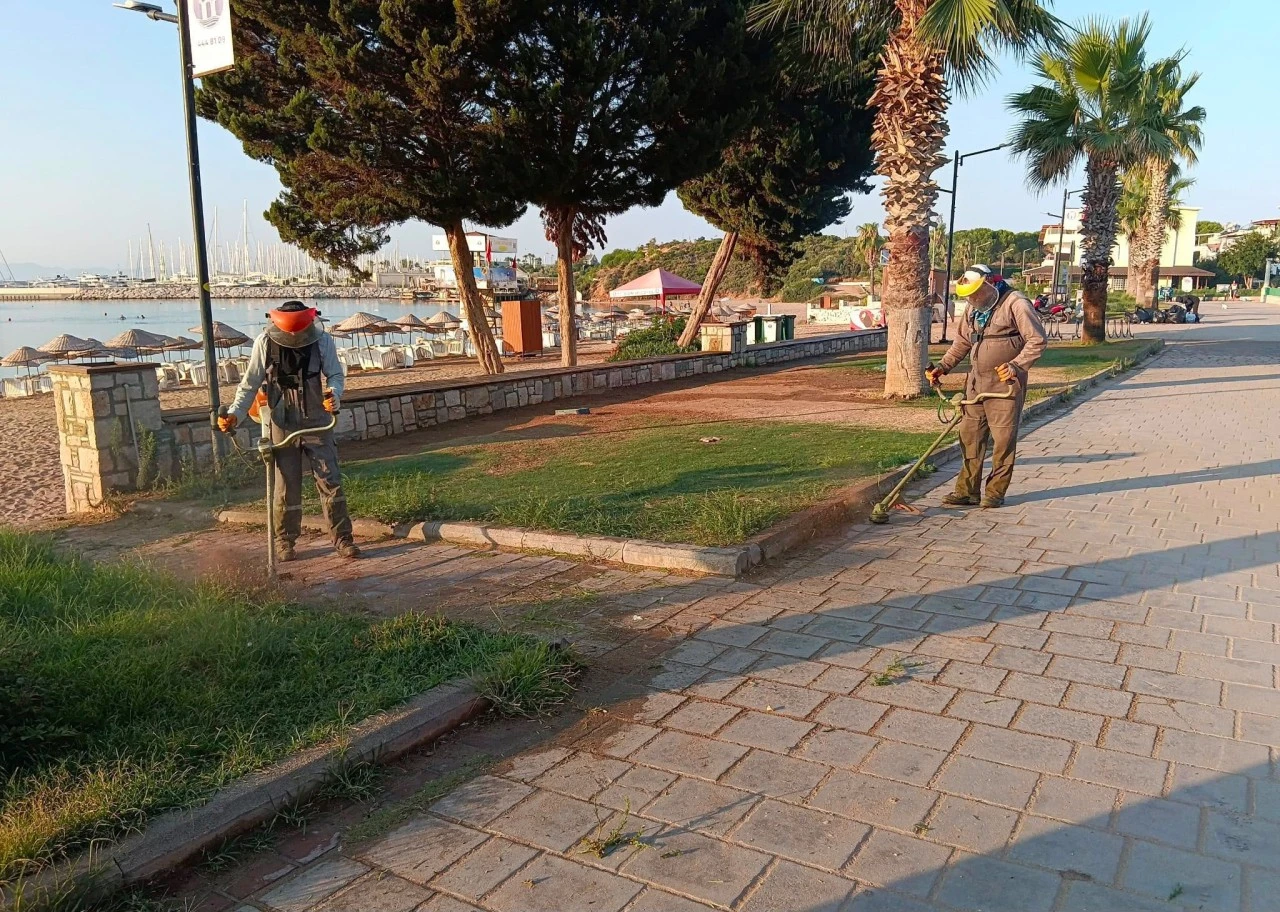 Didim Belediyesi yeşil alanlarda bakım ve düzenleme çalışmalarını sürdürüyor