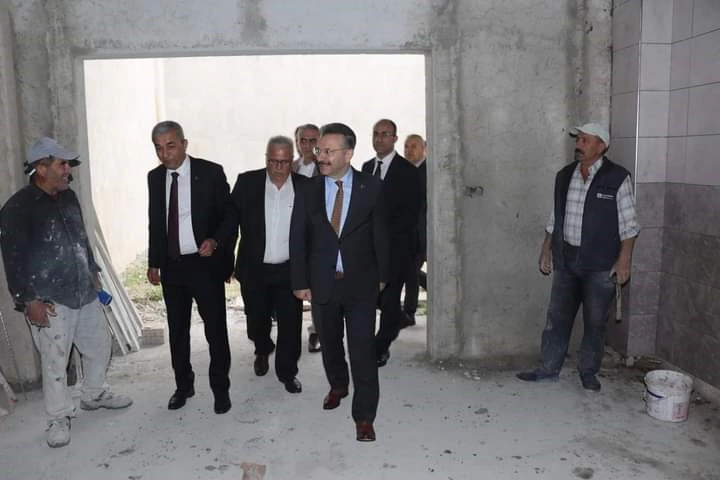 Ko&ccedil;arlı Cemevi ve K&uuml;lt&uuml;r Merkezi inşaatında sona yaklaşıldı