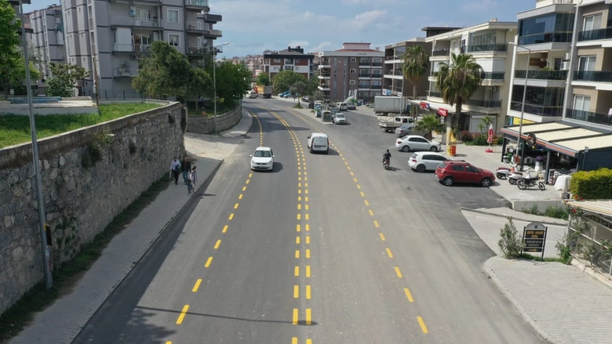 Aydın Büyükşehir Belediyesi Kirazlı Yolu'nda çalışmalarını tamamladı