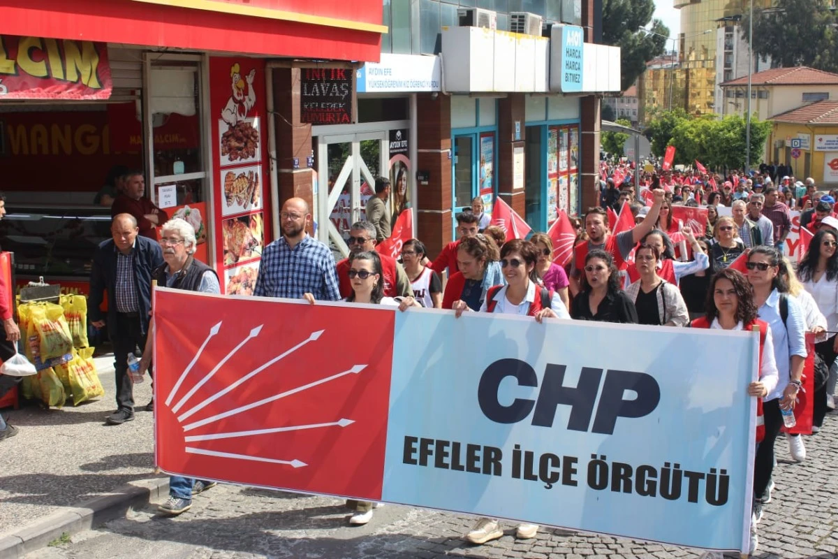 AYDIN'DA 1 MAYIS KUTLAMALARINDA KEMAL KILIÇDAROĞLU SLOGANLARI