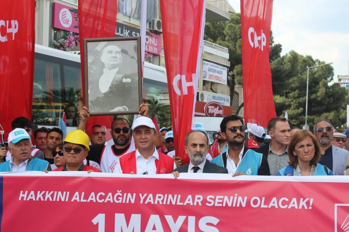 AYDIN'DA 1 MAYIS KUTLAMALARINDA KEMAL KILIÇDAROĞLU SLOGANLARI