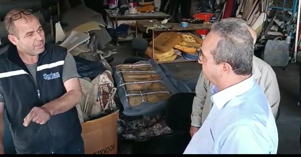 Sanayi esnafı CHP’li Tezcan’a dert yandı: “1 kutu boya 130 liradan 1.200 liraya çıktı”