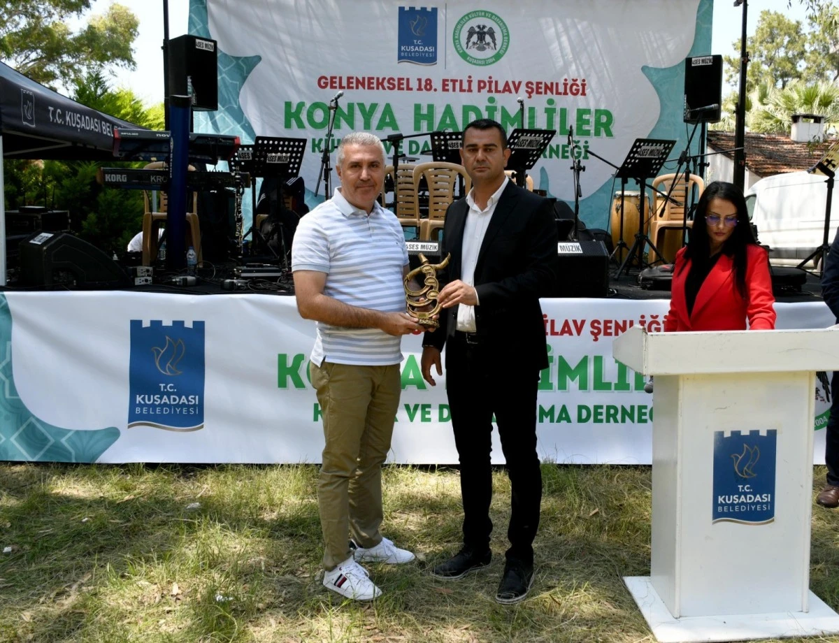 Kuşadası'nda yaşayan Hadimliler etli pilav şenliğinde buluştu