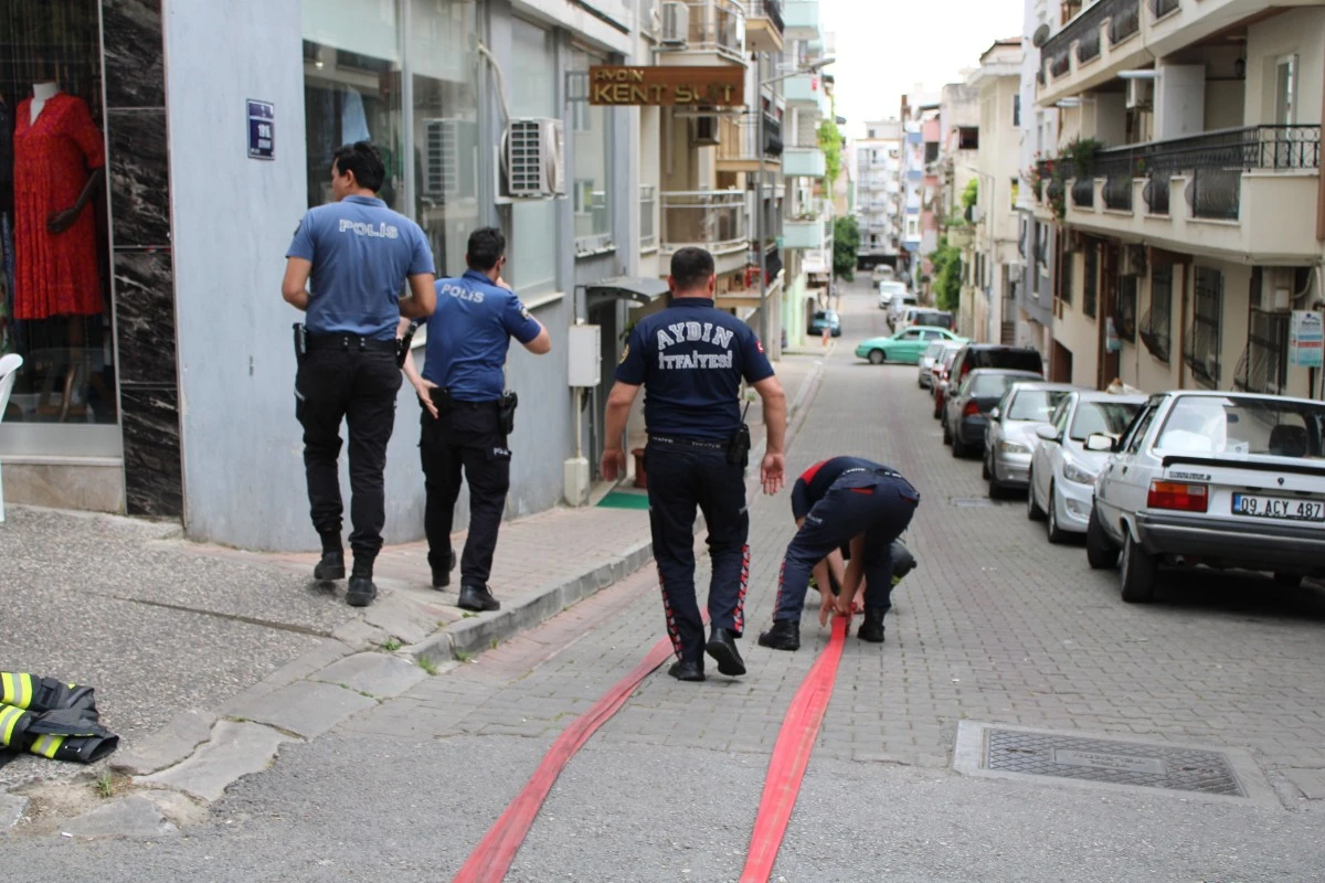 Efeler'de şofben yangını ekipleri harekete geçirdi