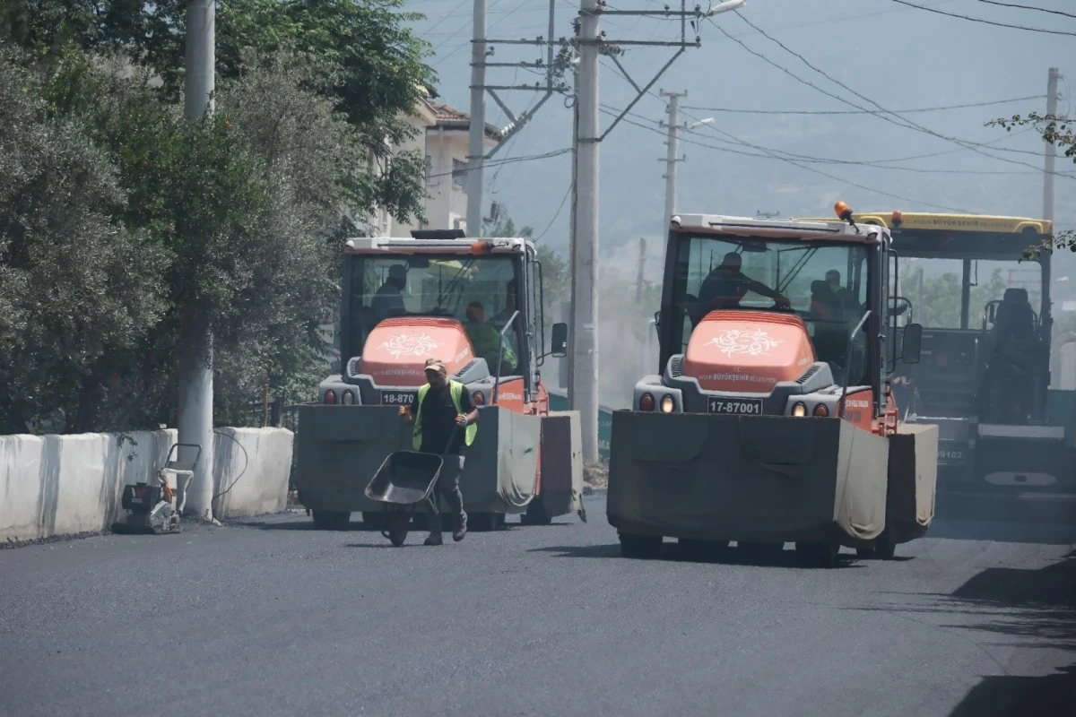 Aydın Büyükşehir Belediyesi Çine Kahraman Mahallesi yolunu yeniliyor