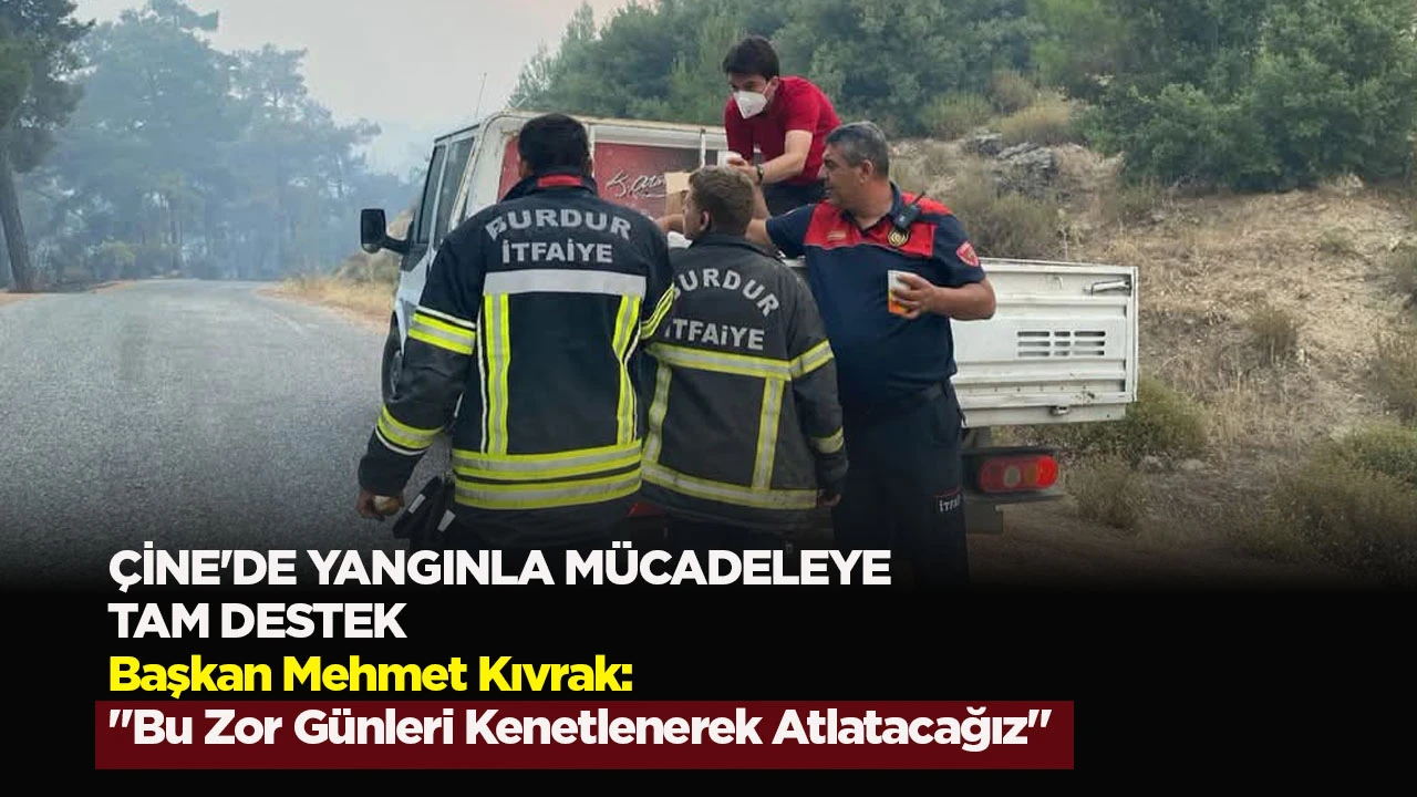 Aydın'ın &Ccedil;ine il&ccedil;esinde devam eden orman yangınına ilişkin &Ccedil;ine Belediye Başkanı Mehmet Kıvrak, sahadaki &ccedil;alışmalara ilişkin kapsamlı bir a&ccedil;ıklama yaptı.
