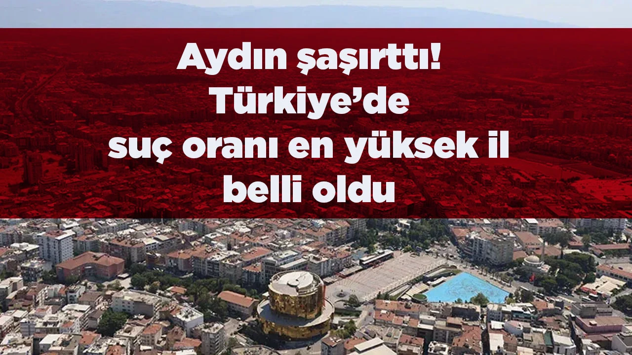 Aydın şaşırttı! T&uuml;rkiye&rsquo;de su&ccedil; oranı en y&uuml;ksek il belli oldu