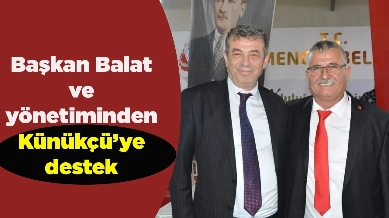 Başkan Balat ve y&ouml;netiminden K&uuml;n&uuml;k&ccedil;&uuml;&rsquo;ye destek