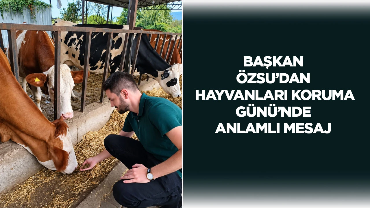 Başkan &Ouml;zsu&rsquo;dan Hayvanları Koruma G&uuml;n&uuml;&rsquo;nde Anlamlı Mesaj