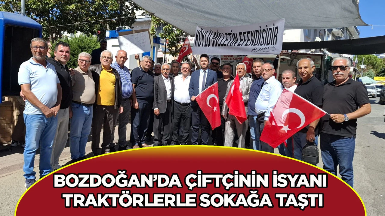 Bozdoğan&rsquo;da &ccedil;ift&ccedil;inin isyanı trakt&ouml;rlerle sokağa taştı